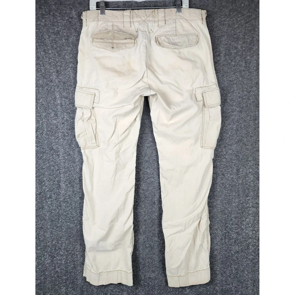 Polo Ralph Lauren Cargo Pants Mens 36x32 Military Vintage Tan Cotton EUC